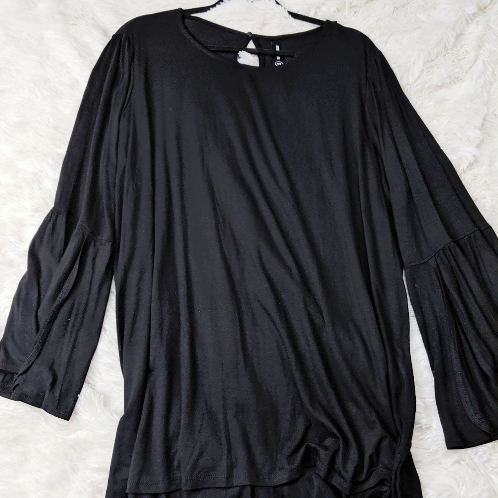 Agnes & Dora Black Bell Sleeve Tunic